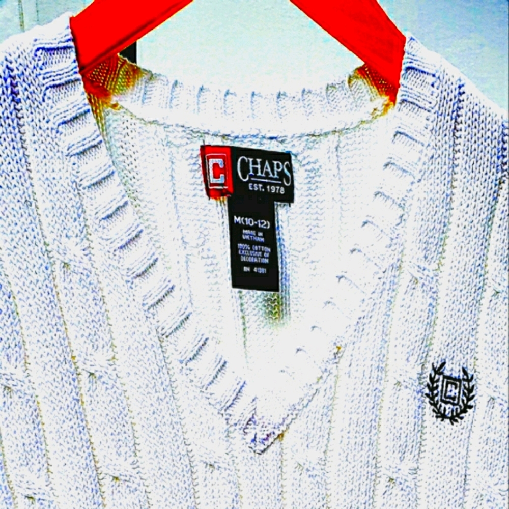 Vintage Chaps Size 10-12 Preppy Vest